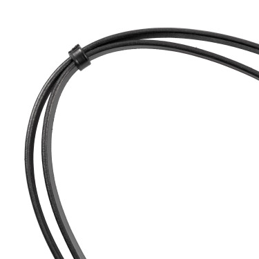 Equestro anatomisch dressuurhoofdstel van gerold leer Zwart