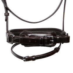 Engels Equestro hoofdstel van leer met strass, nieuw Donkerbruin