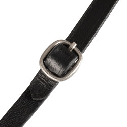 Leren hoofdstel Equestro voor speelgoedpaard met zilverkleurige studs Zwart