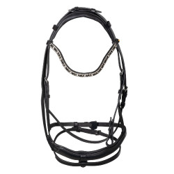 Equestro hoofdstel met anatomische neusriem Zwart