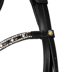 Equestro hoofdstel met anatomische neusriem Zwart