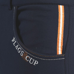 Broek F&C Saint Malo Junior Marine / oranje Blauw