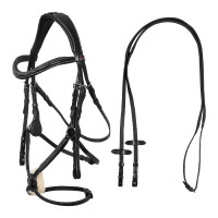 Mexicaans hoofdstel Supreme met anatomische neusriem Zwart