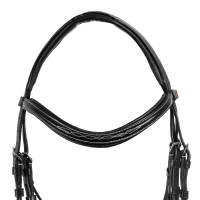 Mexicaans hoofdstel Supreme met anatomische neusriem Zwart