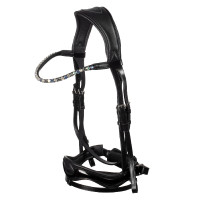 Moulin Rouge hoofdstel Acavallo van kalfsleer Zwart