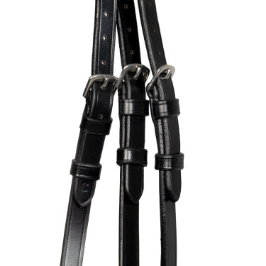 Moulin Rouge hoofdstel Acavallo van kalfsleer Zwart