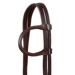 Eén-oor hoofdstel Pool’s messing met keelriem Geolied