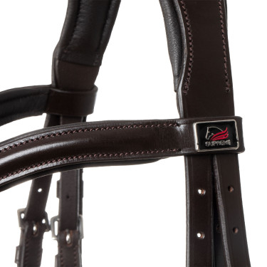 Supreme hoofdstel met gebogen anatomische neusriem Donkerbruin