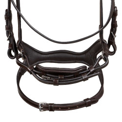 Supreme hoofdstel met gebogen anatomische neusriem Donkerbruin