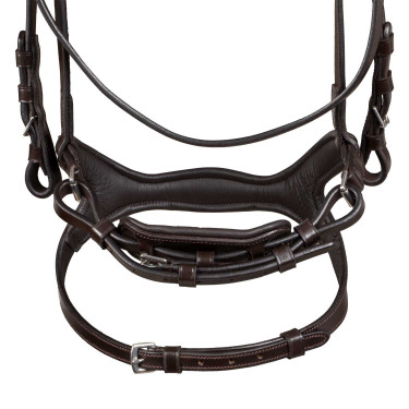 Supreme hoofdstel met gebogen anatomische neusriem Donkerbruin