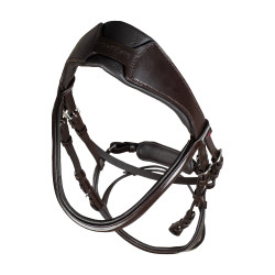 Supreme hoofdstel met gebogen anatomische neusriem Donkerbruin