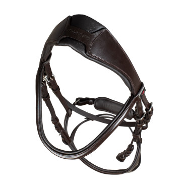 Supreme hoofdstel met gebogen anatomische neusriem Donkerbruin