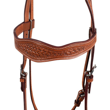 Western hoofdstel McBryan basket tooling Geolied