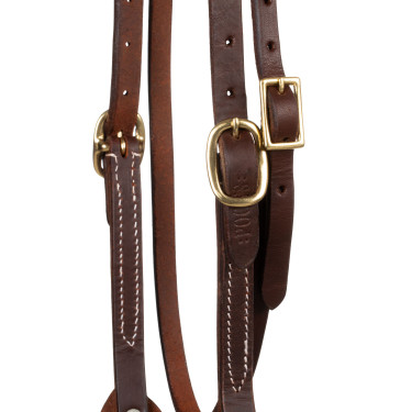 Westernhoofdstel Pool's Quick Change met recht voorhoofdstuk Geolied