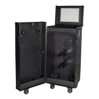 Zadelkast Equestro zwart materiaal 65×62×138 cm Glanzend zwart