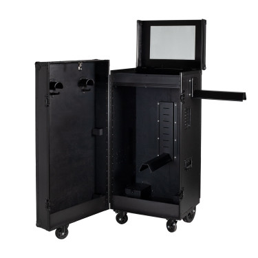 Zadelkast Equestro zwart materiaal 65×62×138 cm Zwart F026