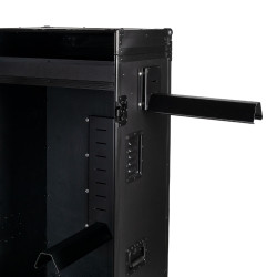 Zadelkast Equestro zwart materiaal 65×62×138 cm Zwart F026