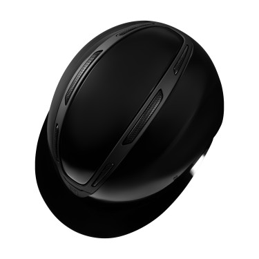 Dameshelm Equestro Apocalypse glanzende schaal EN 1384-2023 goedgekeurd Zwart / zwart