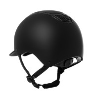 Unisex helm Equestro met carboninzet en glanzende rand EN 1384-2023 Zwart / zwart Unisex helm Equestro met carboninzet en glanzende rand EN 1384-2023 Zwart / zwart