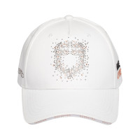 Damespet Equestro met strasslogo Wit