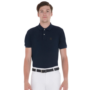 Elastische leren riem Equestro Zwart