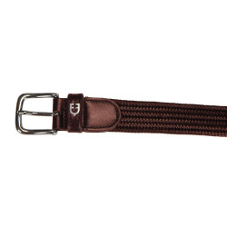 Elastische leren riem Equestro Bruin