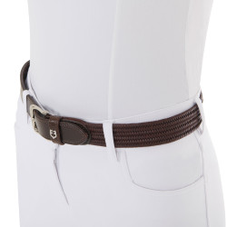 Elastische leren riem Equestro Bruin