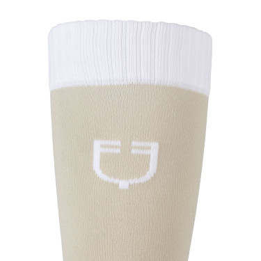 Uniseks Equestro Basic sokken van technische stof Oxford tan / wit Beige Uniseks Equestro Basic sokken van technische stof Oxford tan / wit Beige