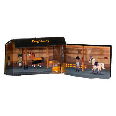 Paardenspeeltje Equestro 48×33 cm Bruin / wit