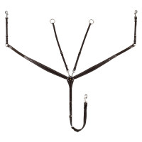 Equestro borsttuig met vork in gelooid leer Donkerbruin