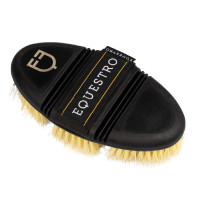 Equestro flexibele poetshaarborstel voor het borstelen Natuurlijk Bruin Equestro flexibele poetshaarborstel voor het borstelen Natuurlijk Bruin