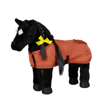 Equestro fleece deken voor speelgoedpaard Baksteenrood