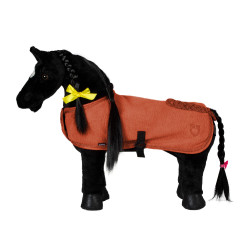 Equestro fleece deken voor speelgoedpaard Baksteenrood