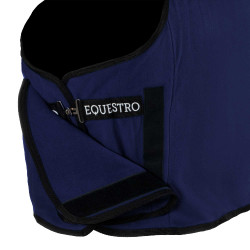 Equestro x FISE fleece deken met voorsluiting Marineblazer Marineblauw