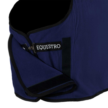Equestro x FISE fleece deken met voorsluiting Marineblazer Marineblauw