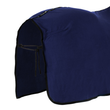 Equestro x FISE fleece deken met voorsluiting Marineblazer Marineblauw