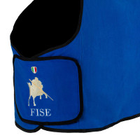 Equestro x FISE fleece deken met voorsluiting Blauw van Savoye