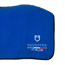Equestro x FISE fleece deken met voorsluiting Blauw van Savoye Equestro x FISE fleece deken met voorsluiting Blauw van Savoye