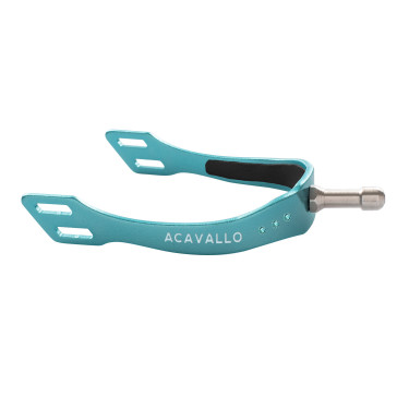 Acavallo Arena Aluplus 2.0 sporen met strass Lichtblauw