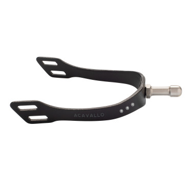 Acavallo Arena Aluplus 2.0 sporen met strass Totaal zwart