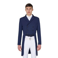 Heren dressuurfrac Equestro in technische stof Marineblazer Marineblauw