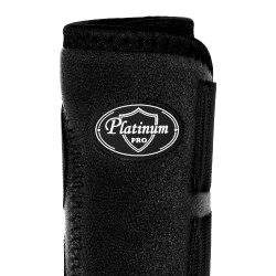 Achterste western peesbeschermers Platinum Pro Star Anatomic Zwart