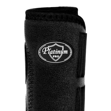 Achterste western peesbeschermers Platinum Pro Star Anatomic Zwart