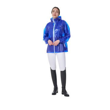 Unisex regenjas Equestro x FISE Blauw van Savoye