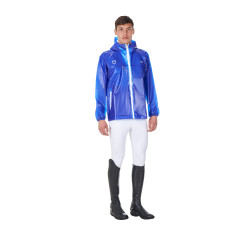 Unisex regenjas Equestro x FISE Blauw van Savoye