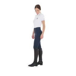 Dameslegging Equestro lichtgewicht slim fit Marineblazer Marineblauw