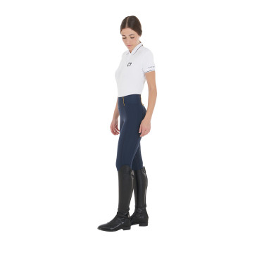 Dameslegging Equestro lichtgewicht slim fit Marineblazer Marineblauw