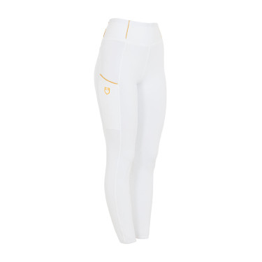 Dameslegging Equestro lichtgewicht slim fit Wit