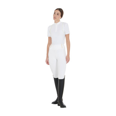 Dameslegging Equestro lichtgewicht slim fit Wit