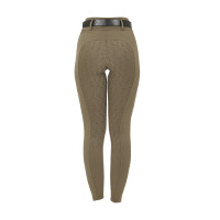 Dameslegging Equestro met hoge taille en riemlussen Walnoot Bruin Dameslegging Equestro met hoge taille en riemlussen Walnoot Bruin